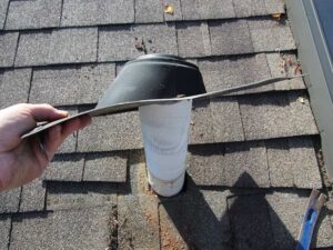 Remove All Rubber of Roof Plumbing Boot Component (or as much as needed)
