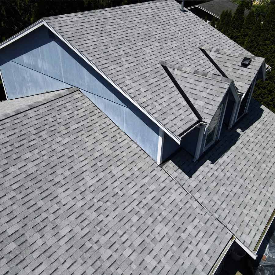 a roof of one of the house in Washington that was serviced by Anytime Roofing
